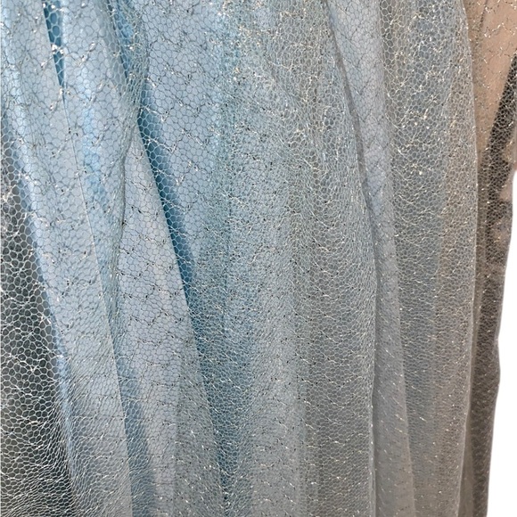 Vintage 50s Fit Flare Ice Blue tea length gown dress princess cinderella costume - Picture 8 of 12